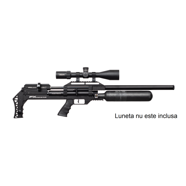 Arma cu aer comprimat cu regulator FX Maverick Black Sniper