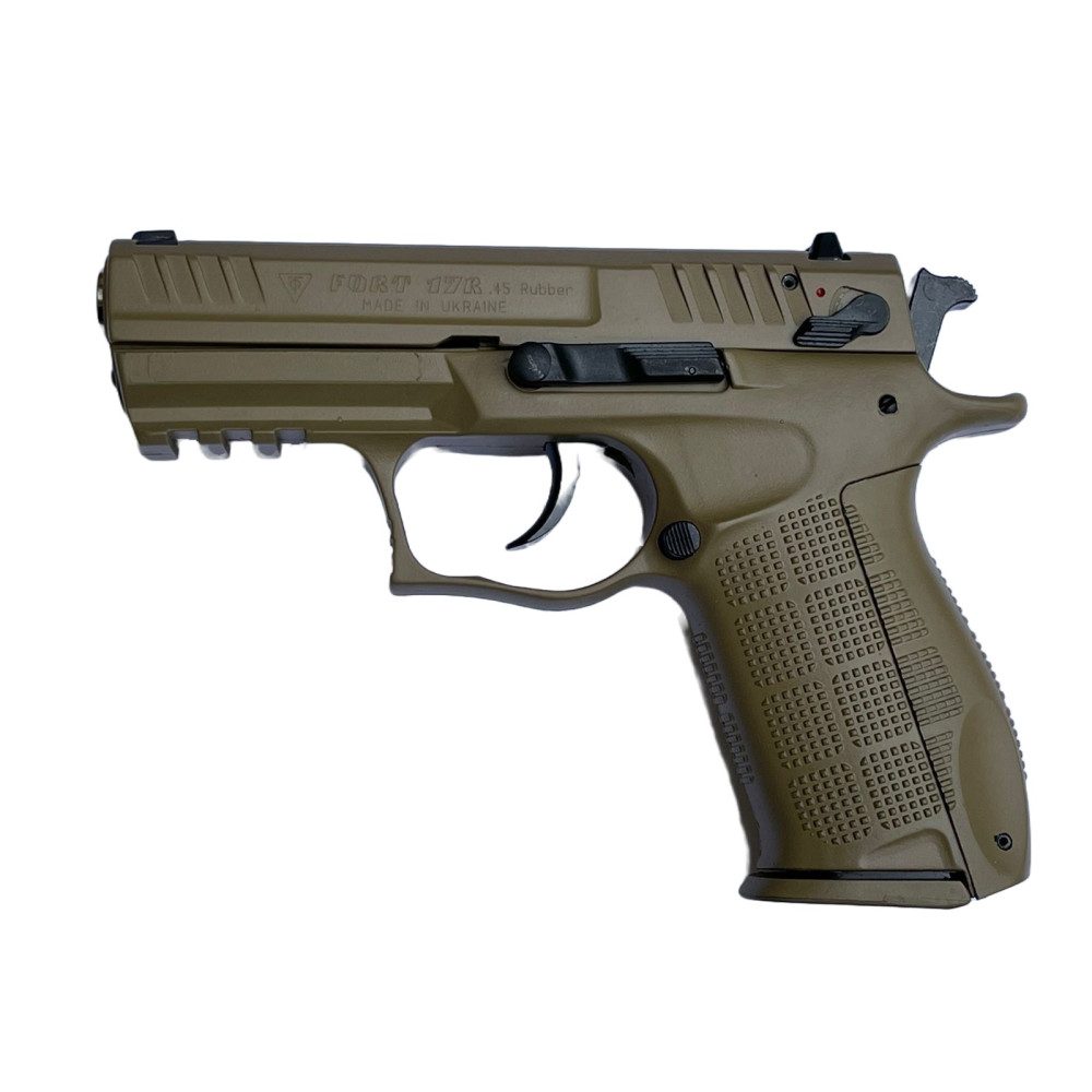 Pistol cu bile de cauciuc FORT 17R Full Coyote - cal. .45 Rubber 