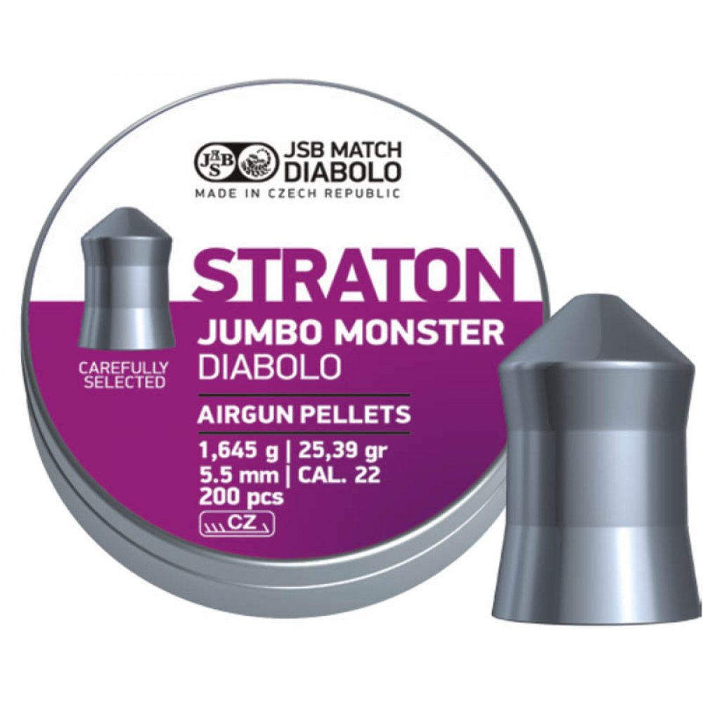 Cutie alice cal. 5.5 mm, JSB Straton Jumbo Monster (200 alice) (JSB Straton Jumbo Monster (5.5 mm)) - Munitii tir sportiv - JSB (by www.mldguns.ro)