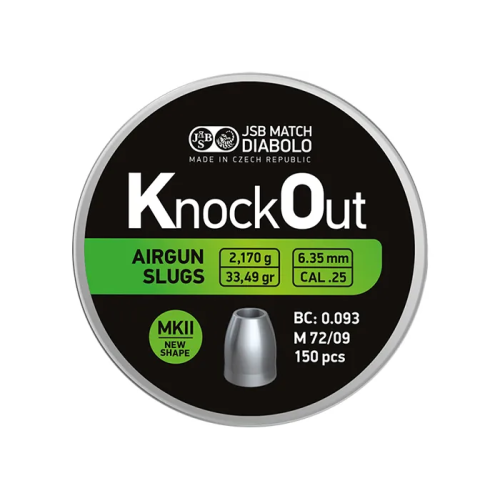 Cutie alice cal. 6.35 mm, JSB KnockOut Slugs MKII (150 alice) Cutie alice cal. 6.35 mm, JSB KnockOut Slugs MKII (150 alice)
