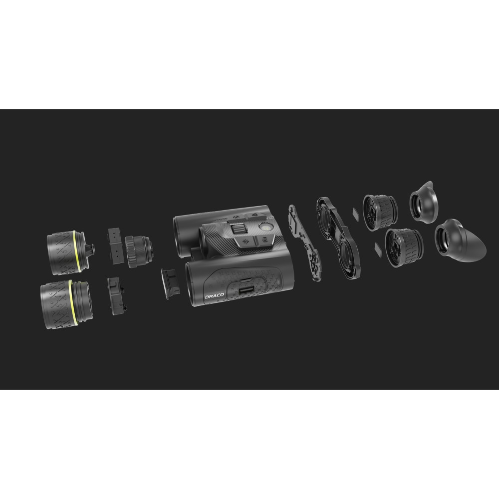 Binoclu cu Termoviziune si Night vision Pixfra Draco D635N-4K, 640*512, 35mm Binoclu cu Termoviziune si Night vision Pixfra Draco D635N-4K, 640*512, 35mm