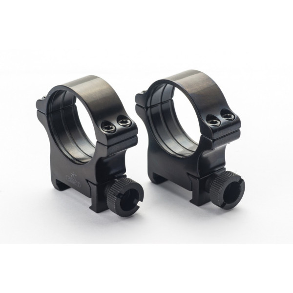 Suport cu detasare rapida (thumb-screw) cu inele, RUSAN-MIKRON pt. sina Weaver/Picatinny